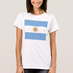 Mulheres - Camisa com bandeira da Argentina