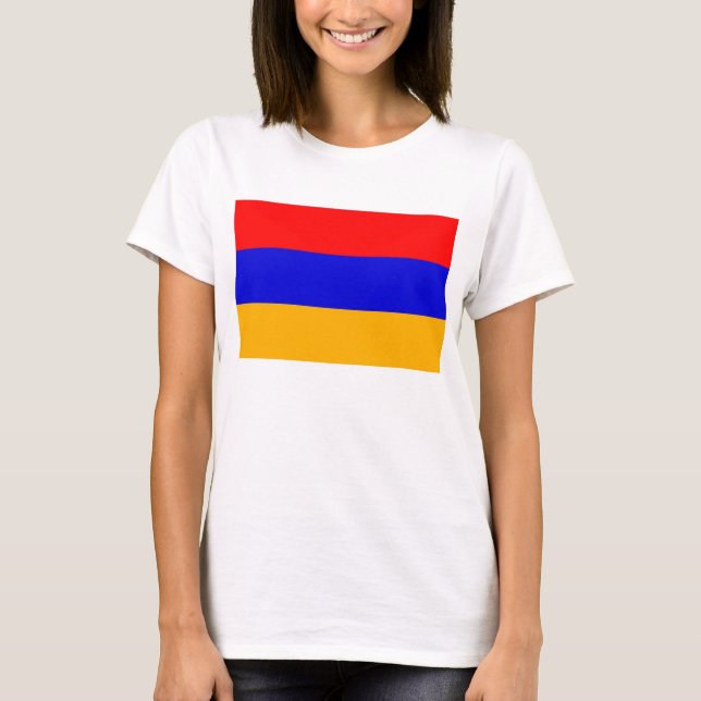 Mulheres - Camisa com Bandeira da Armênia (Frente)