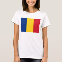 Mulheres - Camisa com Bandeira da Romênia