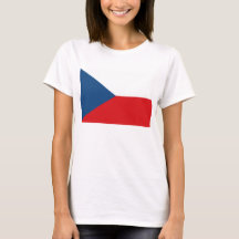 Mulheres - Camisa com Bandeira da Tchecia