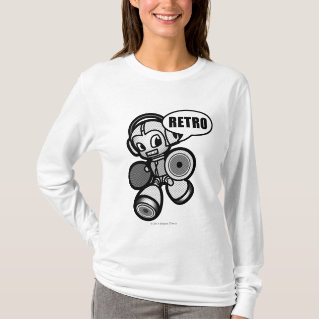 Mulheres - camisa do bot do auto-falante (Frente)