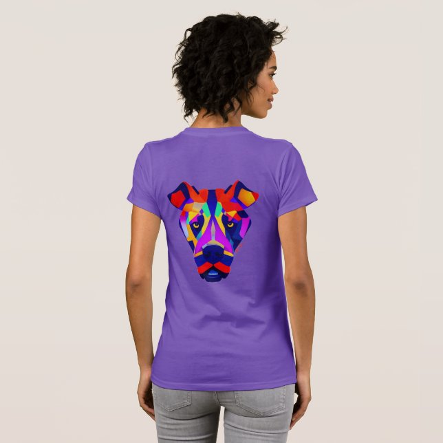 mulheres camiseta roxa slim Alexander's Dog costas (Parte Traseira Completa)