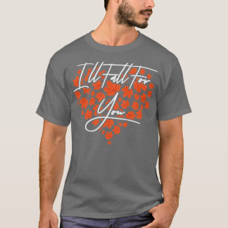 Mulheres Cardíacas Folhas de outono Caem Camisa T