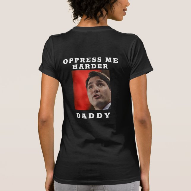 Mulheres com Trudeau Face T-Shirt (Verso)
