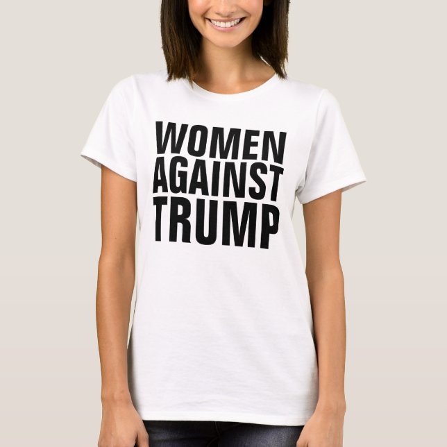 MULHERES CONTRA t-shirts DE TRUMP (Frente)