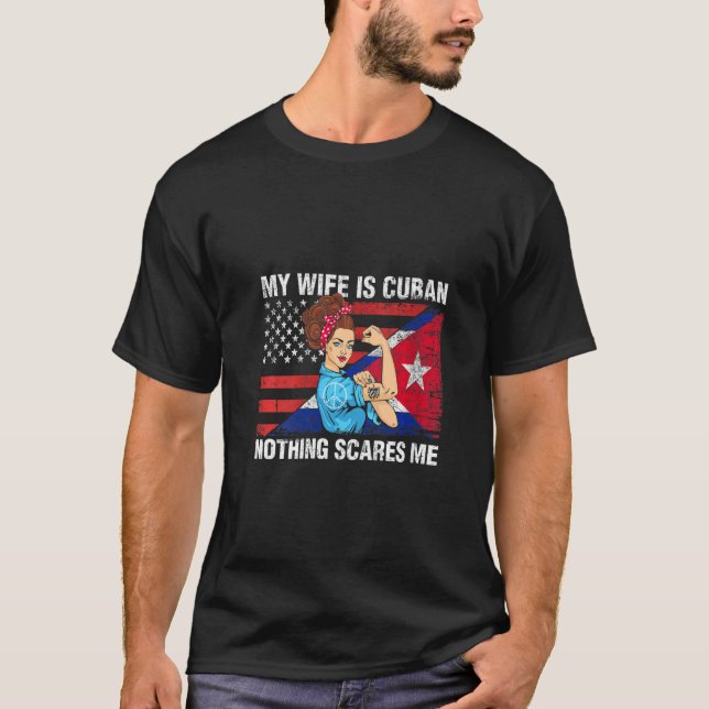 Mulheres Cuba Camisa Minha Esposa É Cubana Nada As (Frente)