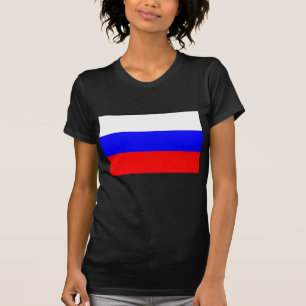 Mulheres de camisa com bandeira da Rússia