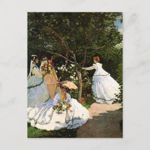 Mulheres de Monet no Jardim Cartão Postal