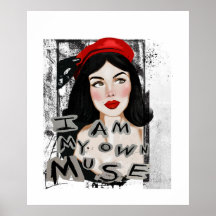 Mulheres de vintage com frida kahlo citando Poster