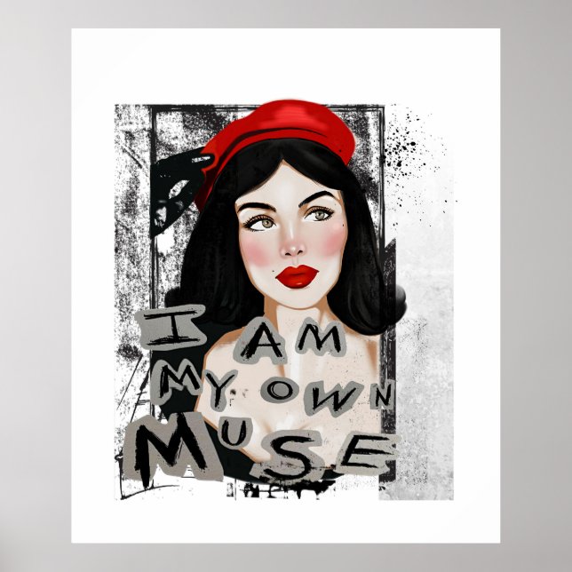 Mulheres de vintage com frida kahlo citando Poster (Frente)