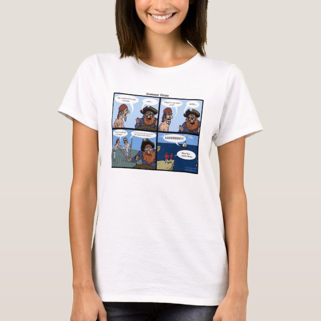 Mulheres do t-shirt do pirata da gramática (Frente)