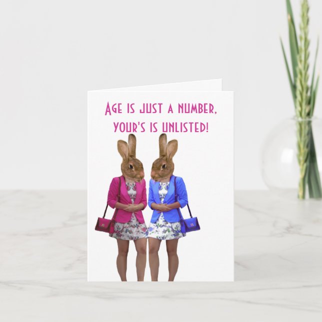 Mulheres engraçadas envelhecem dizendo cartão de a (Frente)