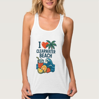 Mulheres eu amo Clearwater Beach Tank Top
