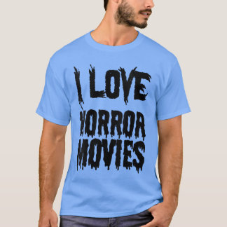 Mulheres Eu Amo Filmes de Terror Camiseta Divertid