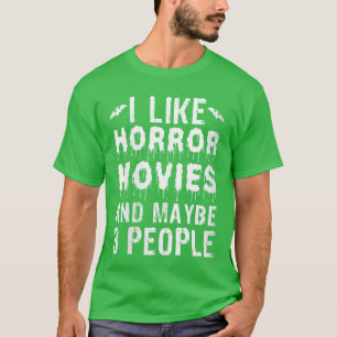 Mulheres Eu Gosto de Filmes de Terror Camiseta Div