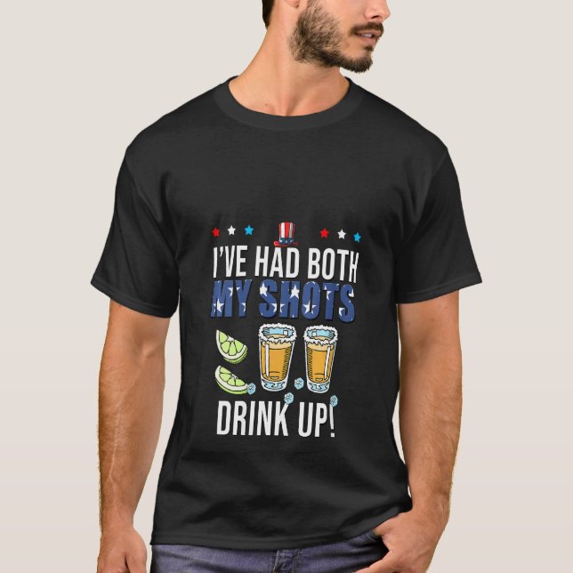 Mulheres Eu tomei as duas doses Camiseta engraçada (Frente)