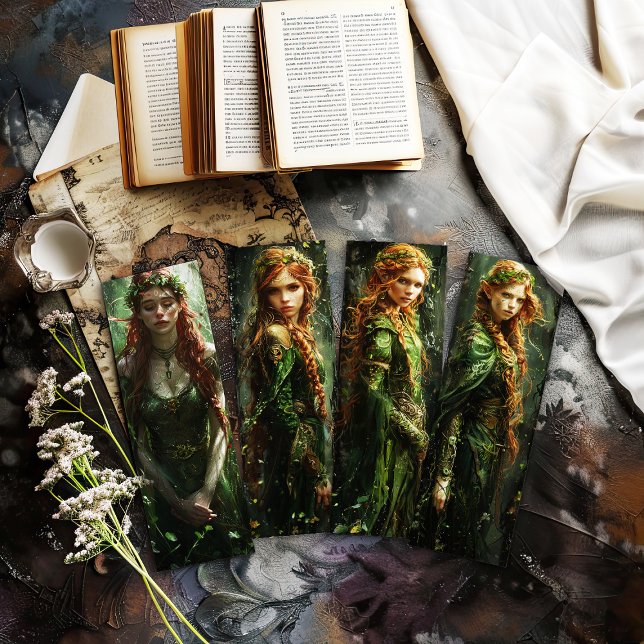 Mulheres irlandesas Celtas Bookmarks, Fantasy Book (a collection of celtic irish women bookmarks)