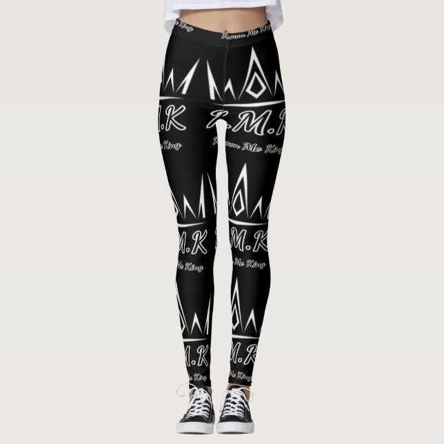 Mulheres K.M.K. Leggings Negras (Frente)