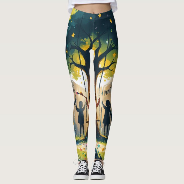 mulheres leggings cobriam sonhos das crianças (Frente)
