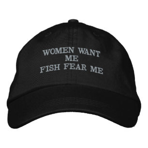 Mulheres Me Querem Peixe Me Teme Boné de Beisebol