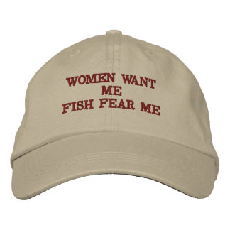 Mulheres Me Querem Peixe Me Teme Boné de Beisebol