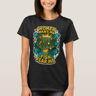 Mulheres Me Querem Peixe Me Teme Camisa - Camisa D