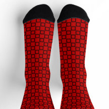 Mulheres meias com design clássico preto vermelho