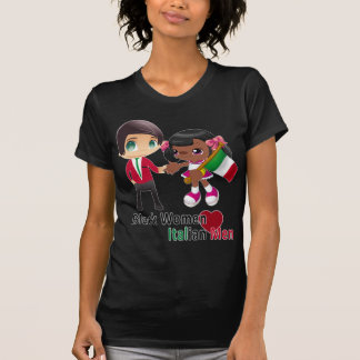 Mulheres negras italianas do t-shirt dos homens