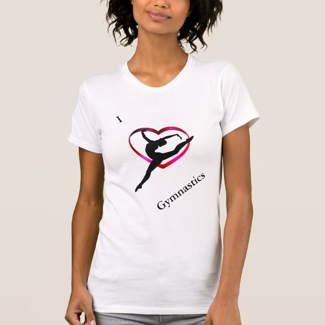 Mulheres ou adolescentes Adoro Camiseta Gymnast (Frente)