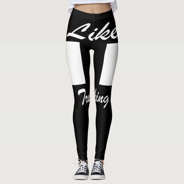 Mulheres Pretas Como Leggings De Logotipo De Camin (Frente)