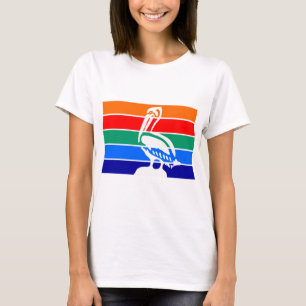 Mulheres T Camisa com Bandeira de Ruas. Petersburg