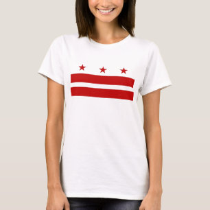 Mulheres T Camisa com Bandeira de Washington DC