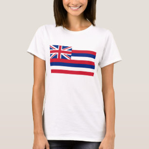 Mulheres T Camisa com Bandeira do Estado do Havaí