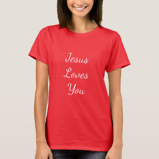 Mulheres Vermelhas Jesus ama sua camiseta
