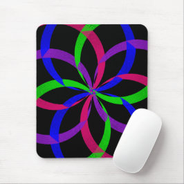 Multi Color Figure 8 Geometric Mouse Pad
