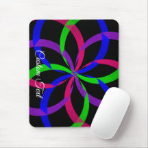 Multi Color Figure 8 Geometric Mouse Pad