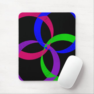 Multi Color Interchange Geometric Mouse Pad