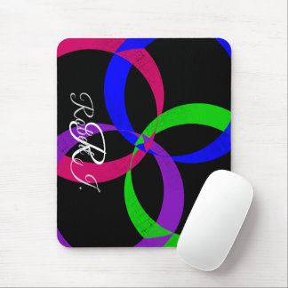 Multi Color Interchange Geometric Mouse Pad
