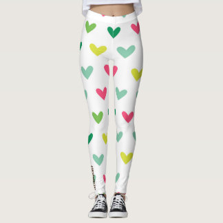 Multi-Colored Heart Pop Leggings
