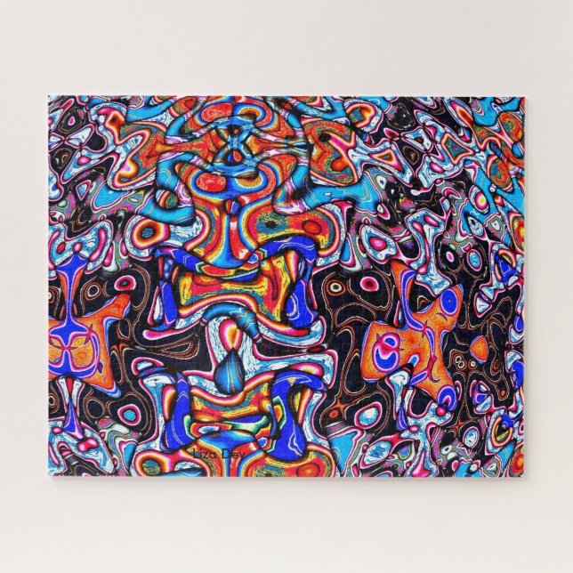 Multicolor Chaos Abstrato Jigsee Quebra-cabeça (Horizontal)