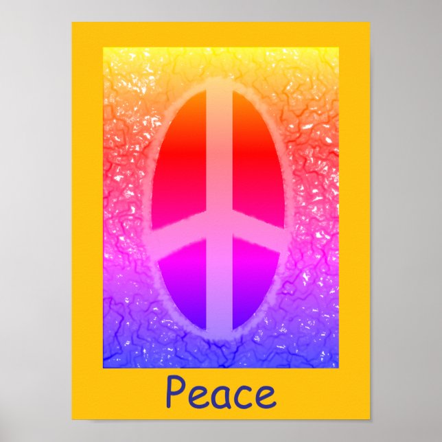 Multicolor Peace Sign Poster (Frente)