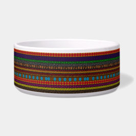 Multicolor, tribal, tigela de cachorro - Tanzânia