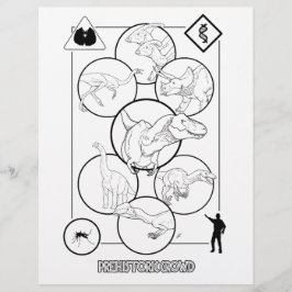 Multidão Pré-Histórica - Página de Coloração.