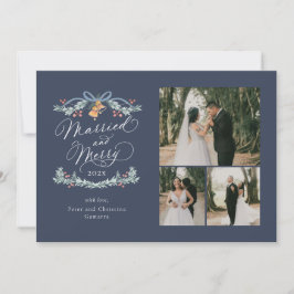 Multifoto casada e Feliz - Primeiro Cartão de Nata