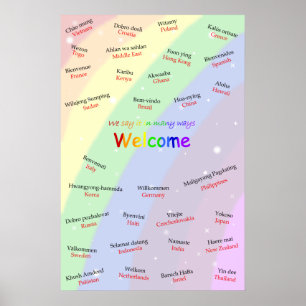 Multilingual ESL Welcome Poster