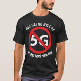Multilingue não ao t-shirt 5G