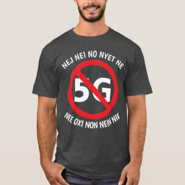 Multilingue não ao t-shirt 5G