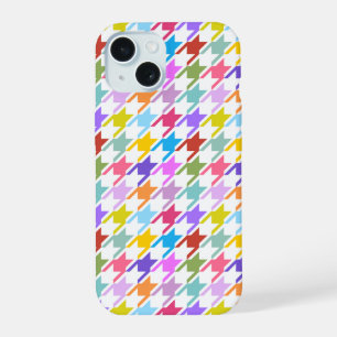 Múltiplas cores Houndstooth+Padrão Branco