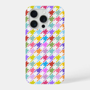 Múltiplas cores Houndstooth+Padrão Branco
