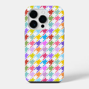 Múltiplas cores Houndstooth+Padrão Branco